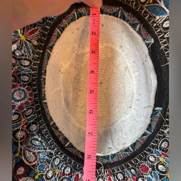 Traditional Peruvian Hand Embroidered Hat, from Arequipa. Gorgeous Detail - Picture 5 of 5